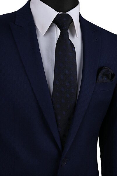 Kravatkolik Синій краватка з квітковим візерунком Kk9487