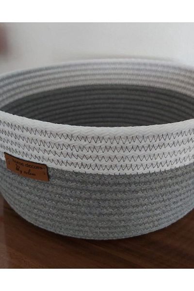 home decors by özlem Basket Wicker Basket Organizer Organizer Decoration - 23x10 cm