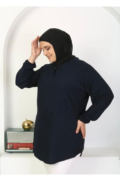 volkitolki Comfortable Cut Woven Tunic - Viscose Cotton Fabric