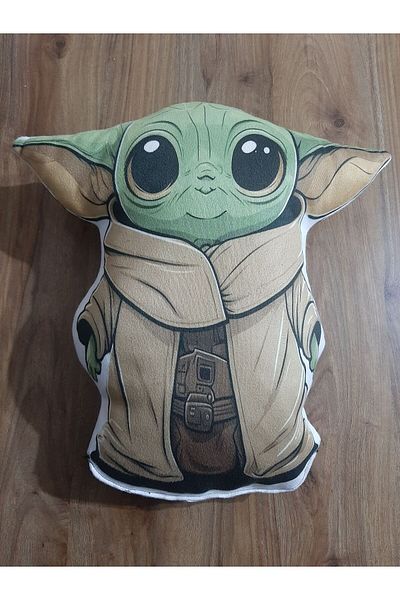 owl bag Baby Yoda - Patterned Character Design Pillow