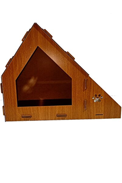 Ahşap Dekoratif Kedi Evi
