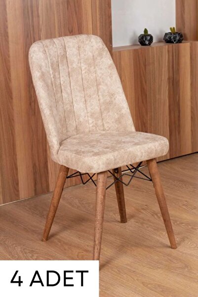 Adaliva Meda Serisi 4 Adet Mutfak Yemek Masası Sandalyesşi 1.Sınıf