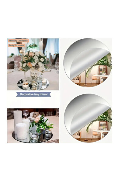 MİNAY HOME 3D Yuvarlak Akrilik Ayna Yatak Odası, Oturma Odası, Ofis, Mutfak &...