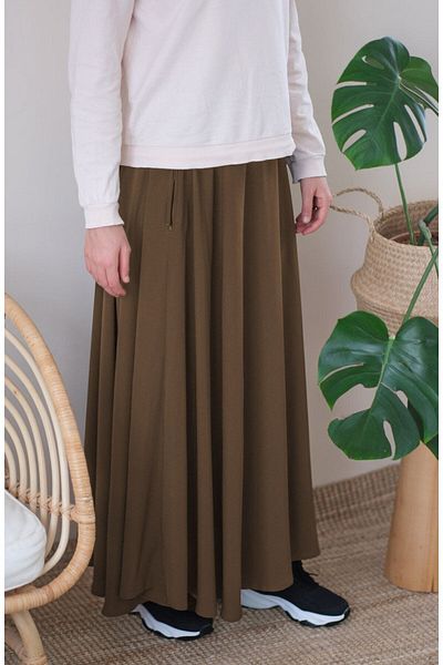 suhneva Flared Skirt Brown