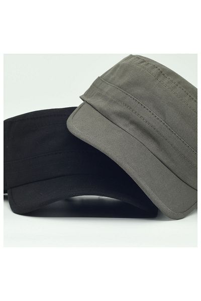 şapkadan Castro Black And Khaki Hat Double Set Kastro Set Unisex