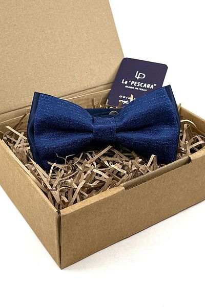 Kravatkolik Navy Blue Self Pattern Bow Tie P1765