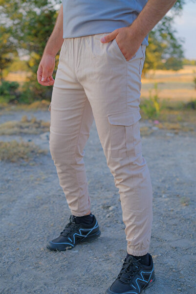 Vs Tactic Light Cream Jogger - Cargo Pocket Trousers