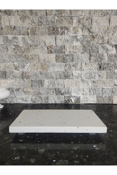 Zeybek Marble طبق تقديم وعرض من الرخام وحامل تحت وعاء الزيت