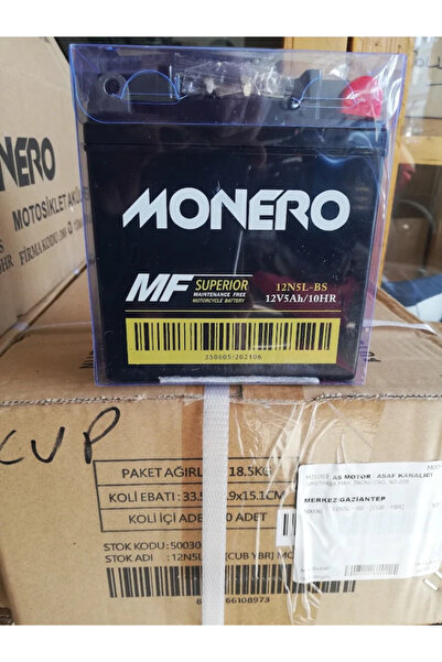 monero 12v 5 Ah 12n5l-bs cup ybr Motosiklet Aküsü DİK AKÜ Uyumlu