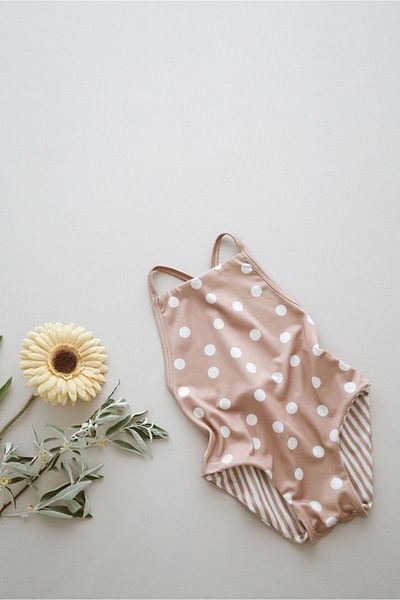 Thebellobambinoo Brown Girl's Swimsuit