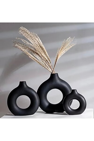 Hepsi Moda Halka Vazo Büyük & Orta & Küçük Üçlü Set Tüm Renkler