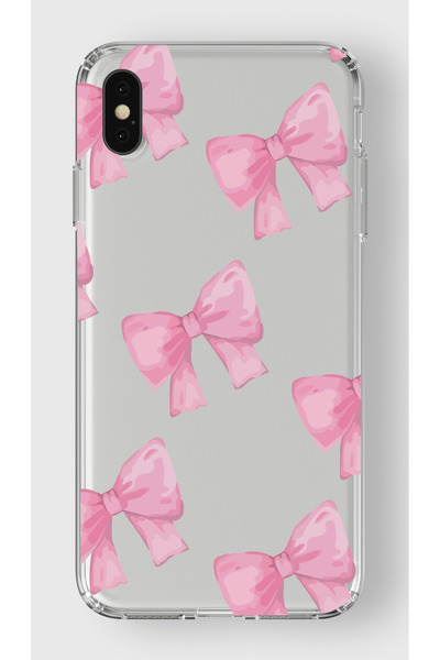 moonset Iphone XS Max Uyumlu Fiyonklar Tasarımlı Baskılı Şeffaf Telefon Kılıfı