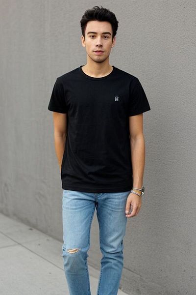 Let's Wear Μπλουζάκι με στάμπα R Oversize Design