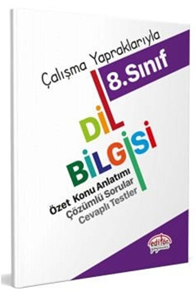 Editör Yayınevi 8. Sınıf Çalışma Yapraklarıyla Dil Bilgisi -
