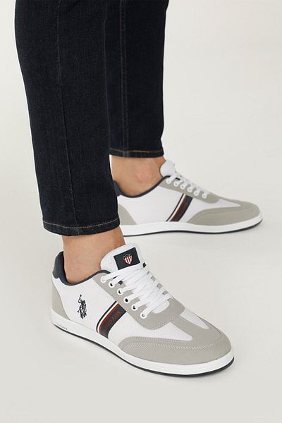 U.S. Polo Assn. Ανδρικά λευκά casual αθλητικά παπούτσια 1f Kares Wt 1pr 40/45