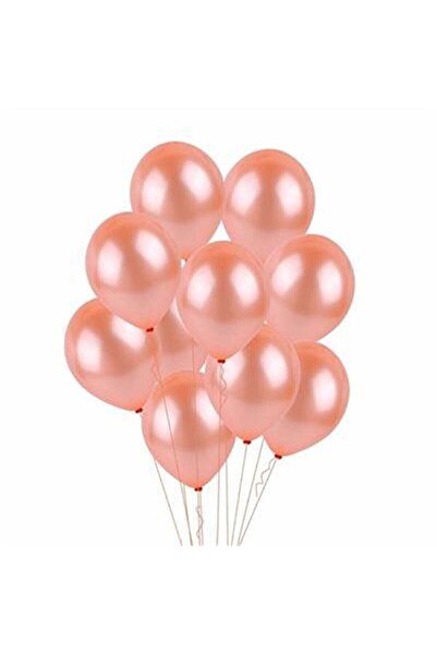 DÜVENCİ TİCARET Rose Gold Metallic Balloon - Pack of 10