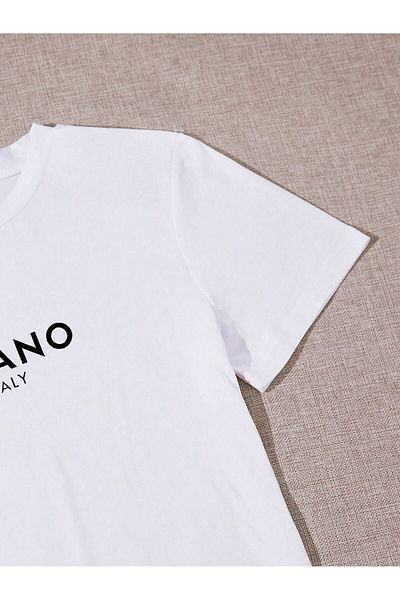 Let's Wear Μπλουζάκι Unisex Milano Premium με εμπριμέ γιακά ποδηλάτου