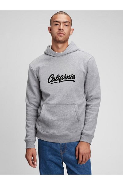 Let's Wear Φούτερ με κουκούλα Unisex με στάμπα