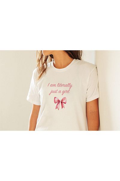 Let's Wear Tricou de bază pentru femei - Imprimat cu panglică