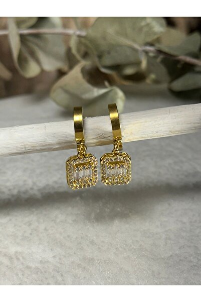 nidistore Altın Rengi Baget Çelik Küpe