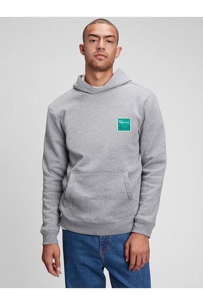 Let's Wear Суичър с качулка с щампи унисекс