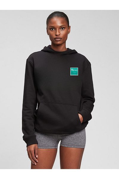 Let's Wear Суичър с качулка с щампи унисекс