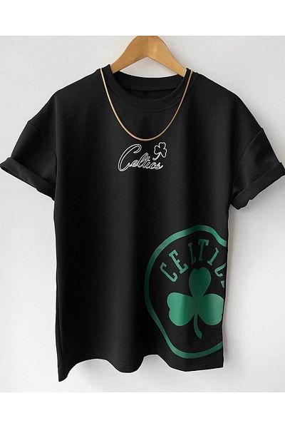 Let's Wear Μπλουζάκι Unisex Oversize με στάμπα από βαμβακερό λαιμόκοψη με κοντό μανίκι