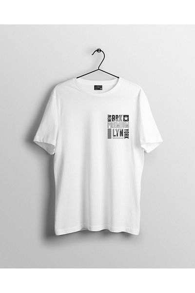 Let's Wear Μπλουζάκι Los Angeles Premium Crew Neck - Μεγάλο εμπριμέ