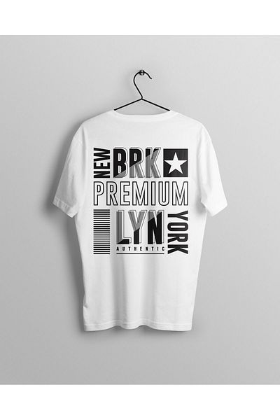 Let's Wear Μπλουζάκι Los Angeles Premium Crew Neck - Μεγάλο εμπριμέ