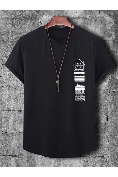 DAXİS Sportwear Company Μπλουζάκι Daxis Brocklyn με στάμπα μαύρο
