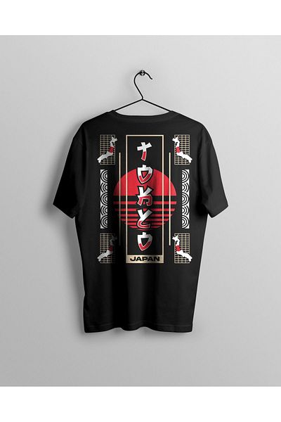 Let's Wear Ανδρικό T-Shirt Premium - Tokyo Printed, Crew Neck