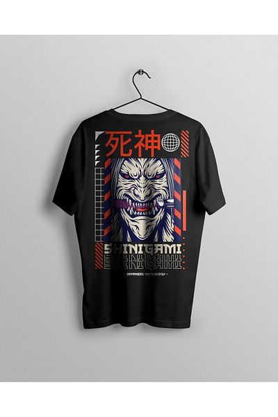 Let's Wear Ανδρικό T-Shirt Premium - Shinigami Print, Crewnneck