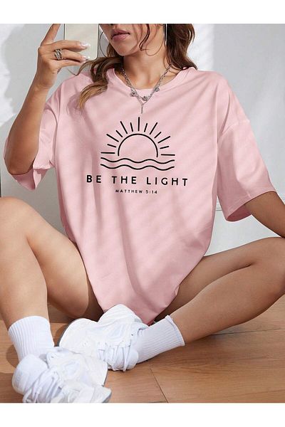 Let's Wear Μπλούζα Be The Light Oversize