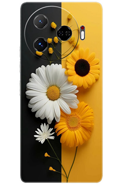 Camon Tecno 30 Pro (CL8) Uyumlu Kılıf Desen Baskılı Silikon Papatya Serisi ST...