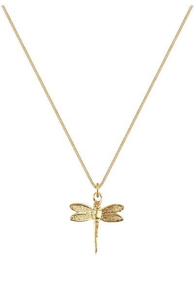 ELLI Halskette Damen Panzerkette Libelle Anhänger Filigran 925 Sterling Silber