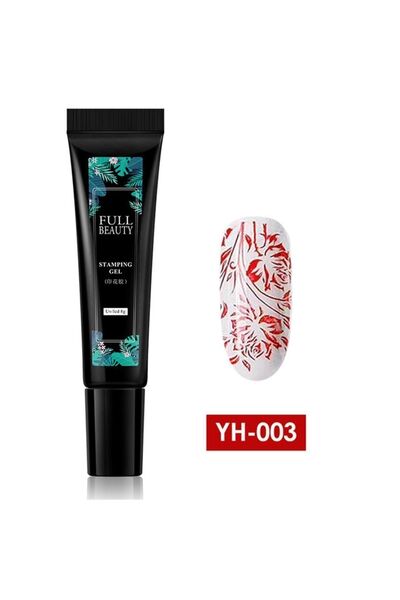 Full Beauty Kırmızı Stamping Gel Stamp Baskı Ojesi (TRANSFER STAMP JEL) 8ml