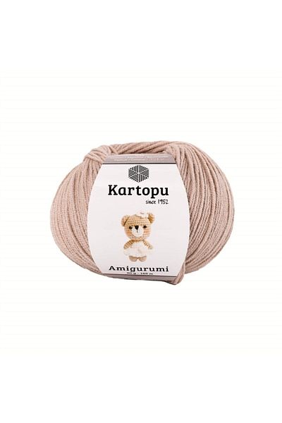Kartopu Amigurumi Βαμβακερό Παιχνίδι Punch Punch Πλεκτό Σχοινί Ανοιχτό Μπεζ K850 50 γρ.