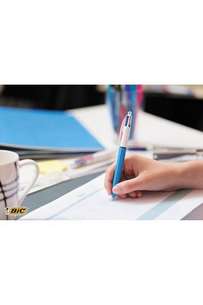 Bic 4-Color Ballpoint Pen - Medium Blister, 1 Piece, 802077