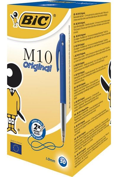 Bic M10 Ballpoint Pen 1.0 Mm Medium Tip Blue (50 Piece Box)1199190121