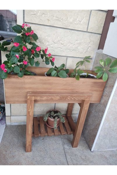 NTCollection NTConcept Doğal Ahşap Masif Bahçe Balkon Saksılık