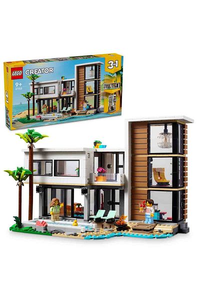 LEGO المنزل الحديث المكون من 3 طوابق من Creator للأعمار من 3 إلى 9 سنوات فما فوق 31153