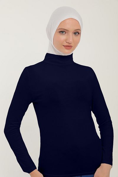 Sonbaharmoda Μακρυμάνικο Lycra Χτενισμένο Βαμβακερό Σώμα - Μισό ζιβάγκο