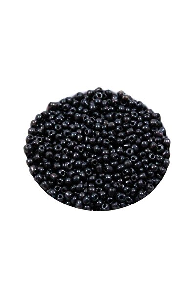 yfhobi 50 Gram - 4 Mm Siyah Renk Büyük Boy Kum Boncuk, Takı Yapım Boncuğu, Bk01