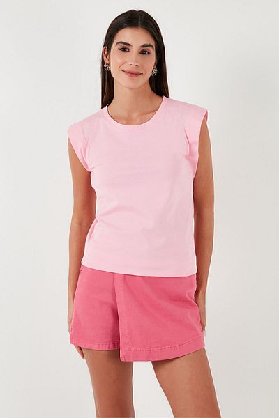 Lela Αμάνικο μπλουζάκι T 100% Cotton Crew Neck 5864019