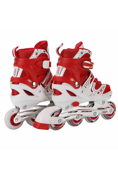 CAN OYUNCAK Red 4 Wheels Adjustable Roller Skates 35-38