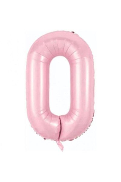 parti sürprizi Baby Pink 0 Number Foil Balloon 76 Cm 1 Piece