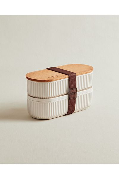 Madame Coco Magou 500ml Storage Container with Wooden Lid Set of 2