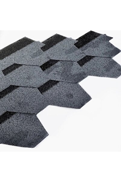 STANDART Gri Altıgen Shingle Şıngıl Çatı Örtüsü Kaplaması Bitukal Marka