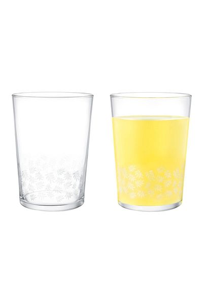Madame Coco Pierretta-white Leaves 4-Piece Soft Drink Glass Set 510 ml