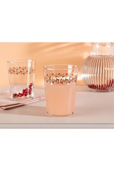 Madame Coco Pierretta-cherry Bloom 4-Piece Soft Drink Glass Set 510 ml